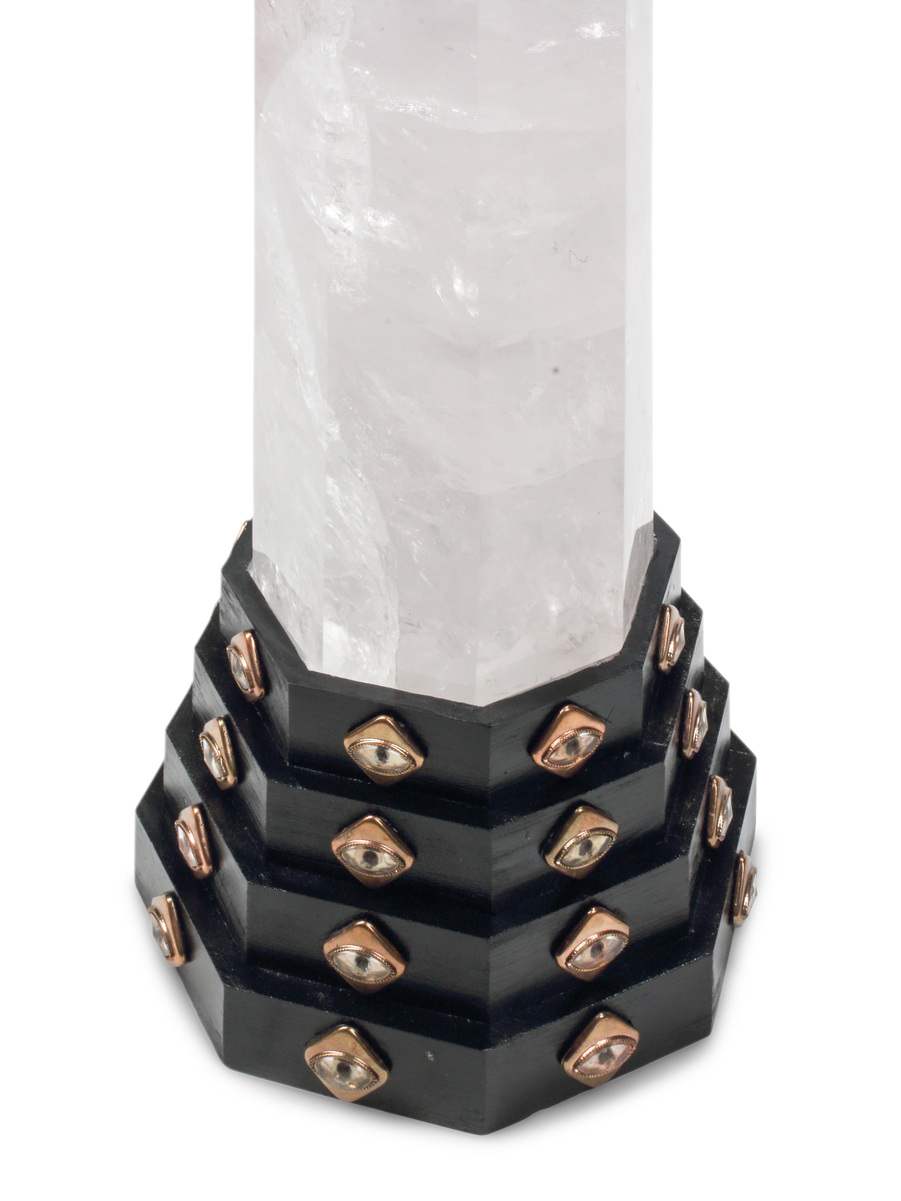 A Large Himalayan Style Rock Crystal Obelisk