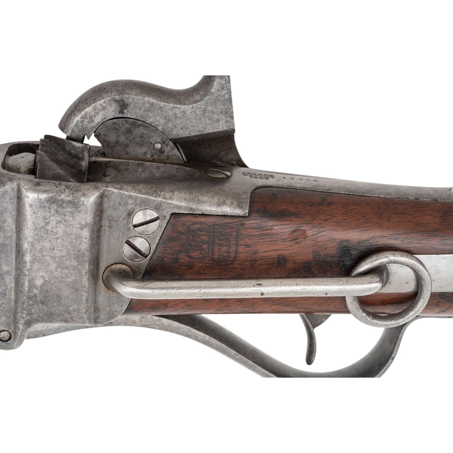 Rare Martially Marked Sharps Model 1855 Saddle Ring Carbine