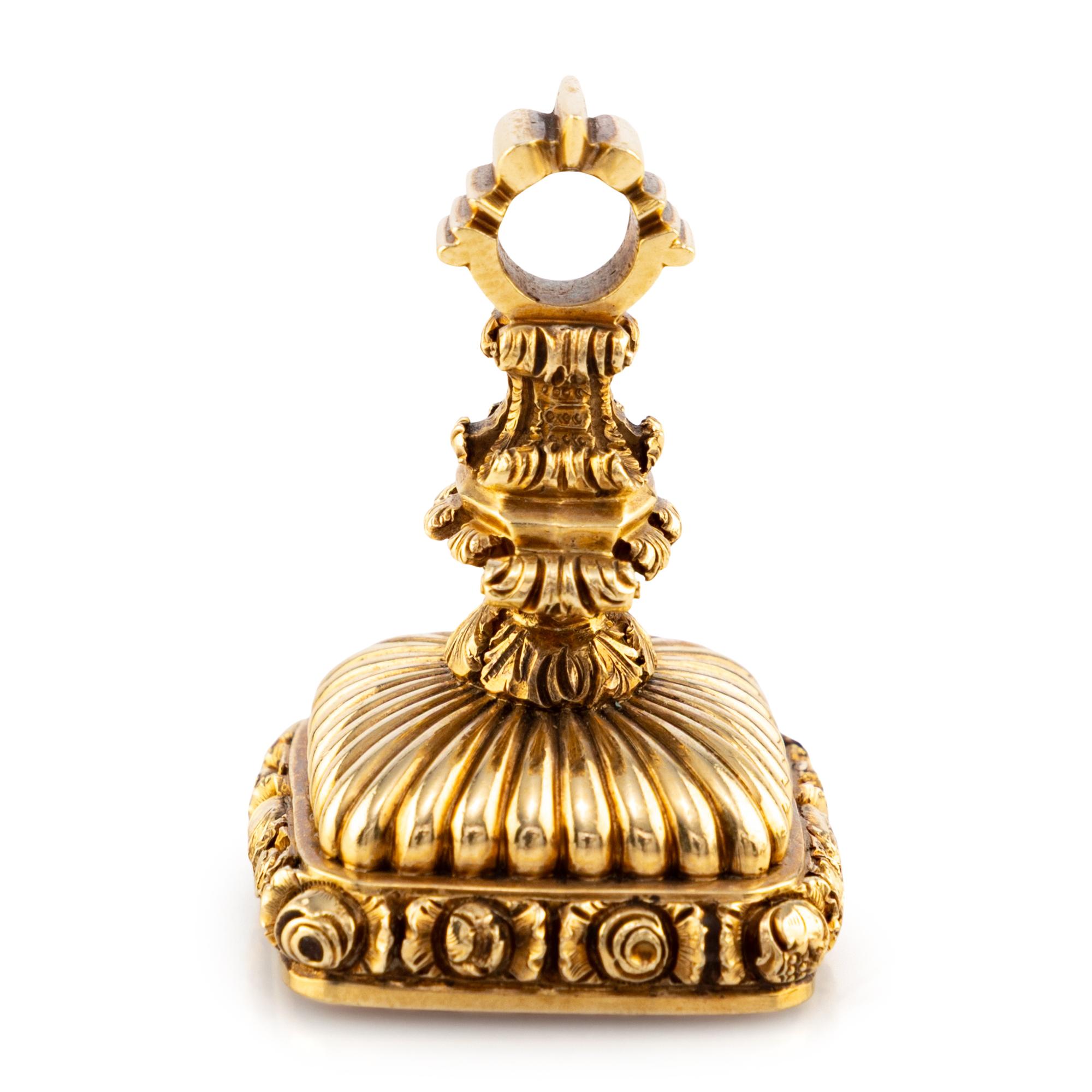 An English Gold Mounted Fob Seal