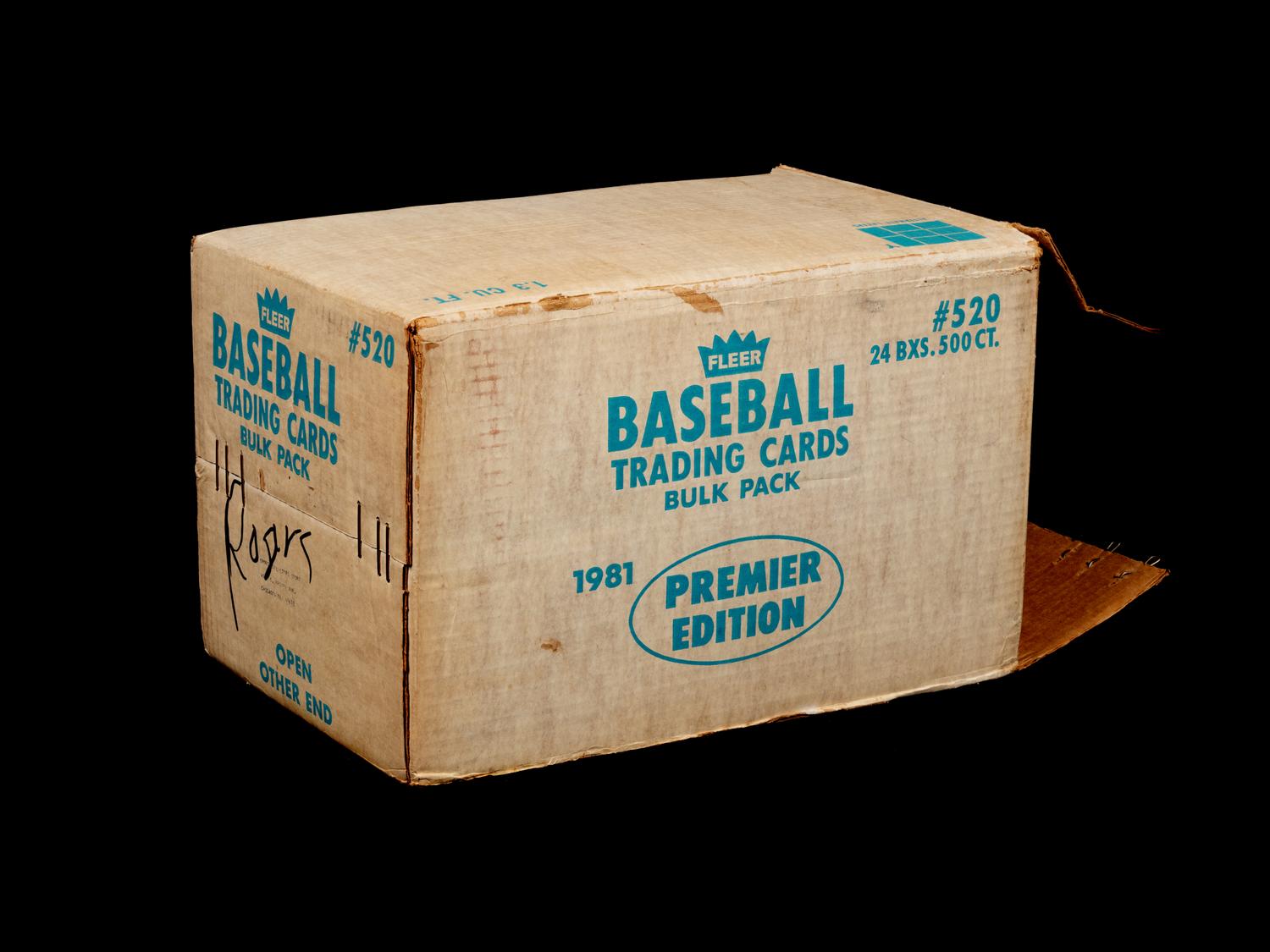 A 1981 Fleer Baseball Vending Box Case