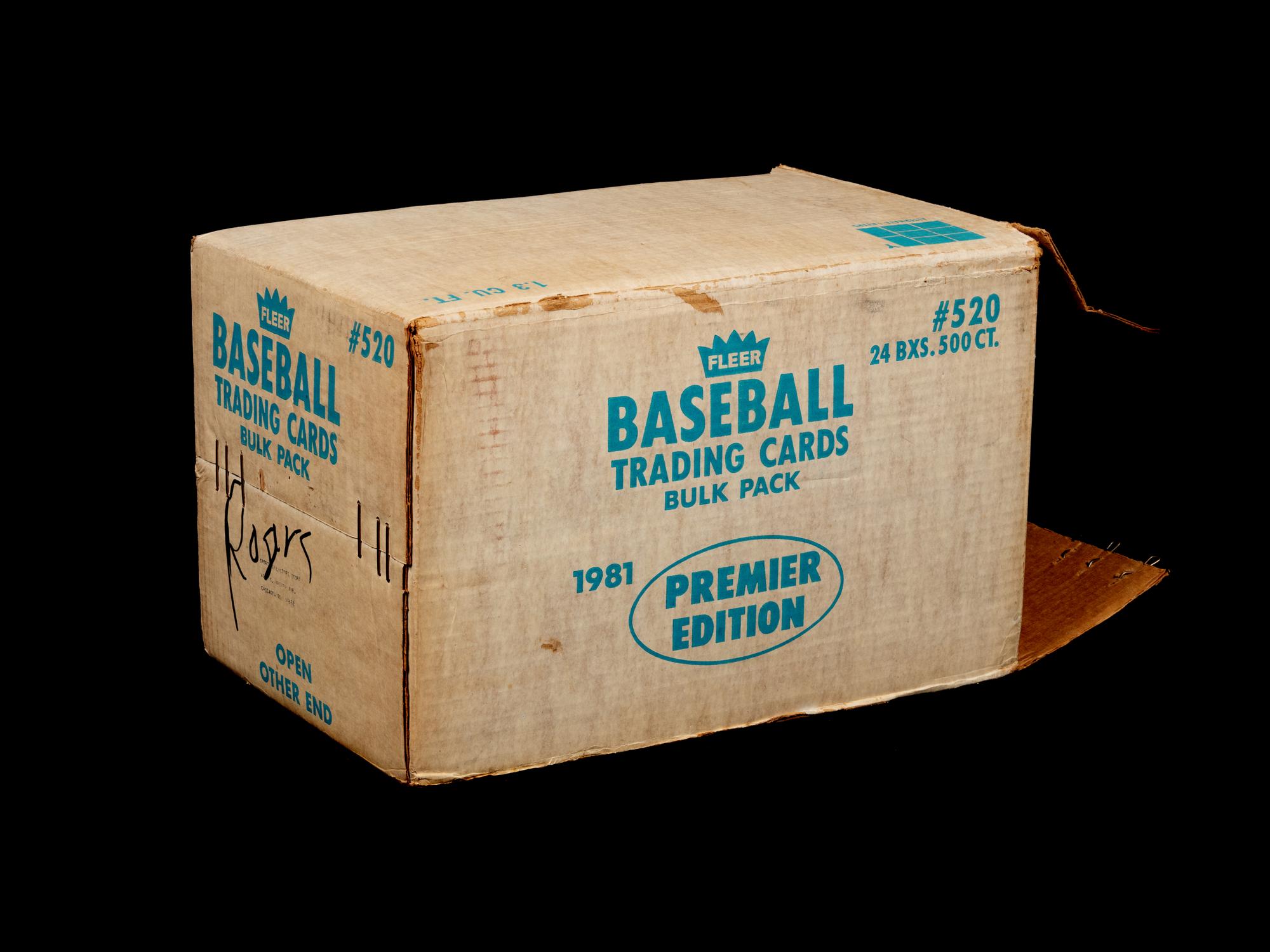 A 1981 Fleer Baseball Vending Box Case