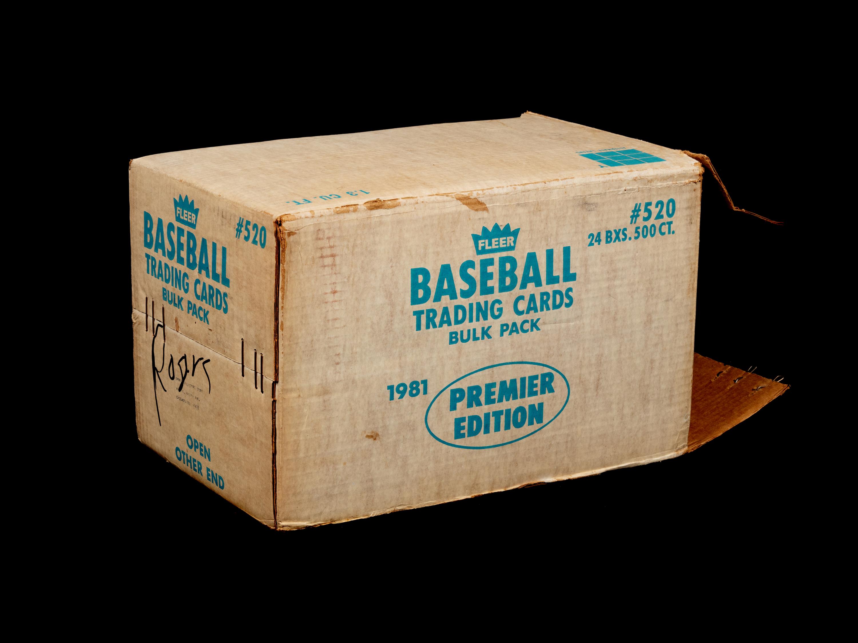 A 1981 Fleer Baseball Vending Box Case