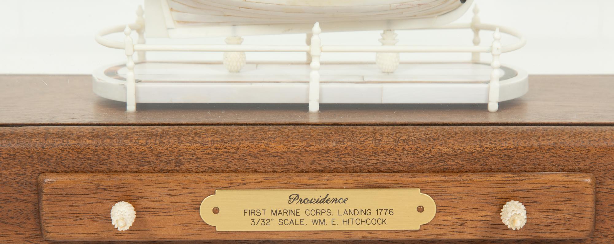 A Cased Model of the Ship Providence by William Hitchcock (1928-2006)