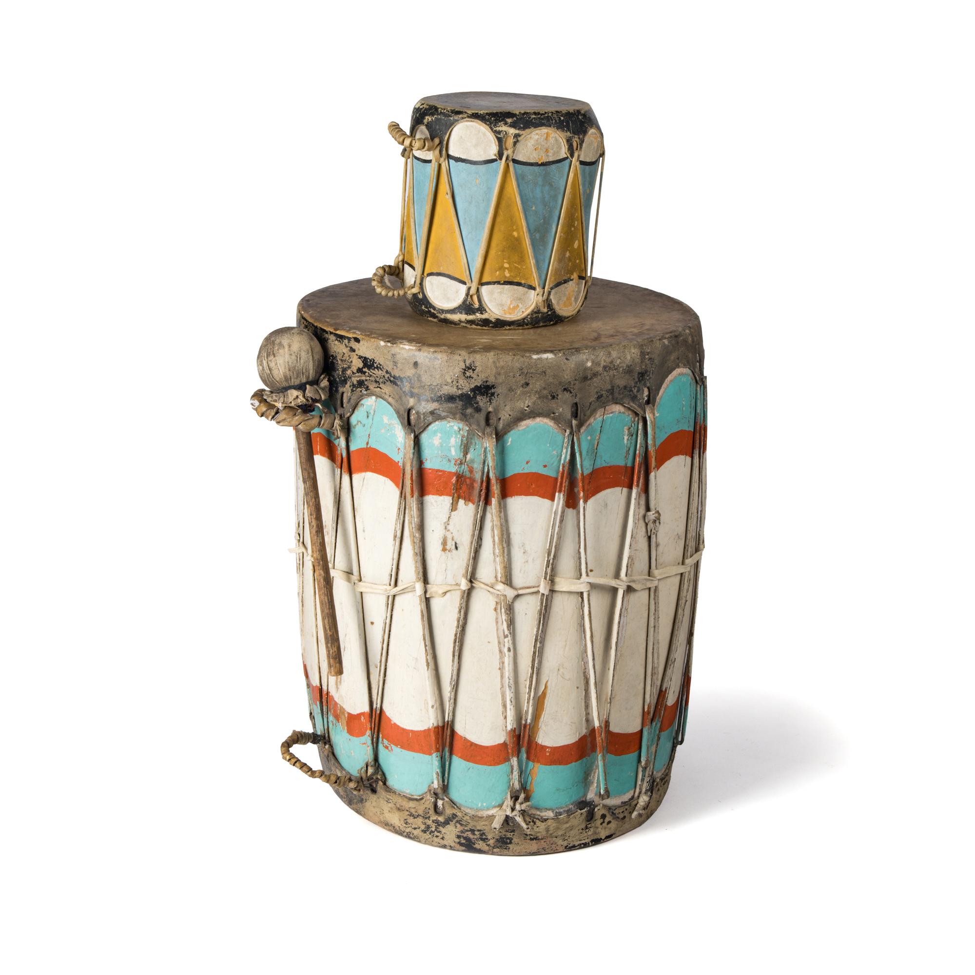 Pueblo Painted Drums