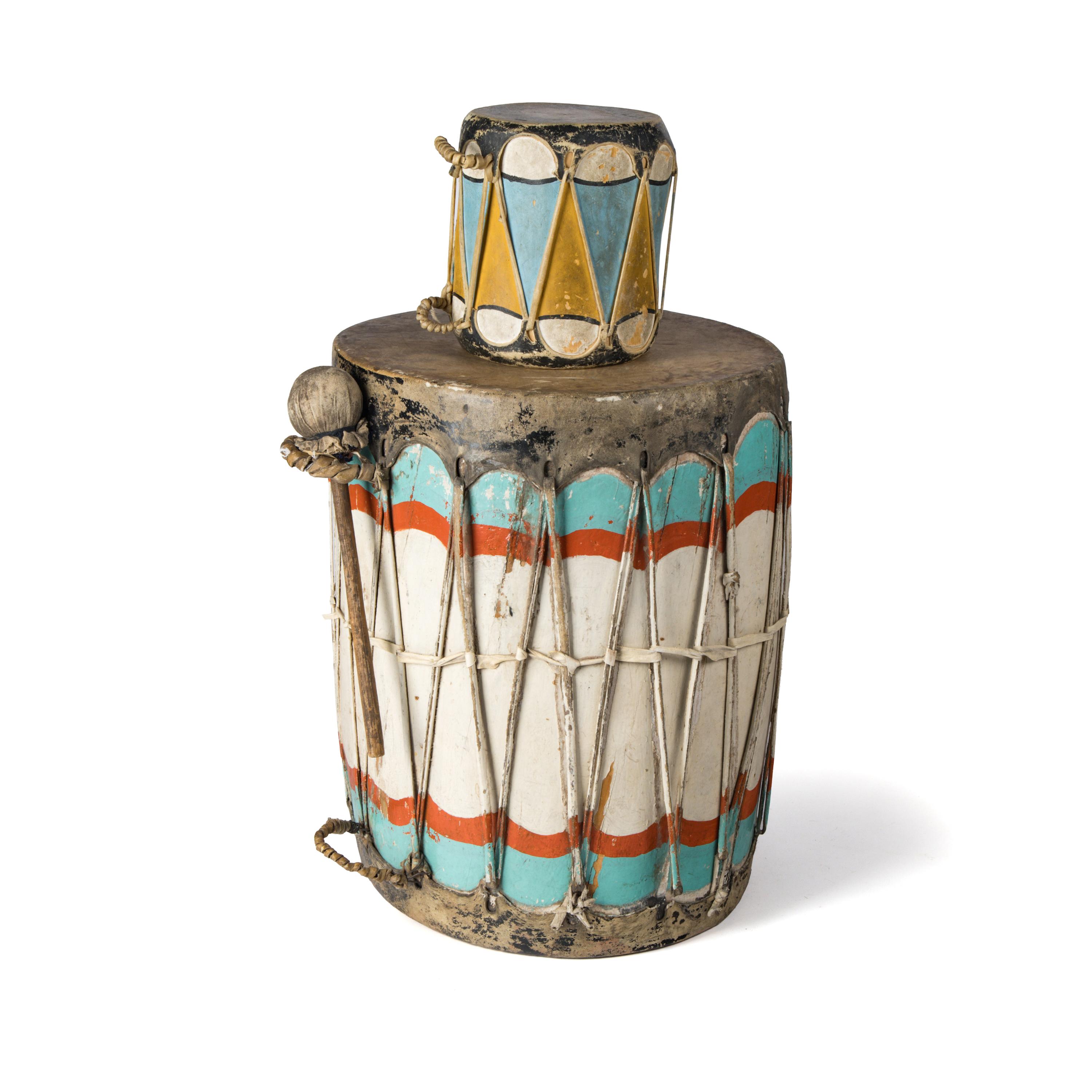 Pueblo Painted Drums