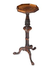 A Pair of English Mahogany Tripod Pedestals