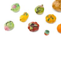 A Collection of Chinese Famille Rose Porcelain Models of Fruits