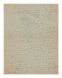 [BOOTH, John Wilkes (1838-1865)]. RANKIN, Arthur McKee (1841-1914). Partial manuscript entitled "What Became of John Wilkes Boothe's Wardrobe?" [San Francisco, ca 1909].