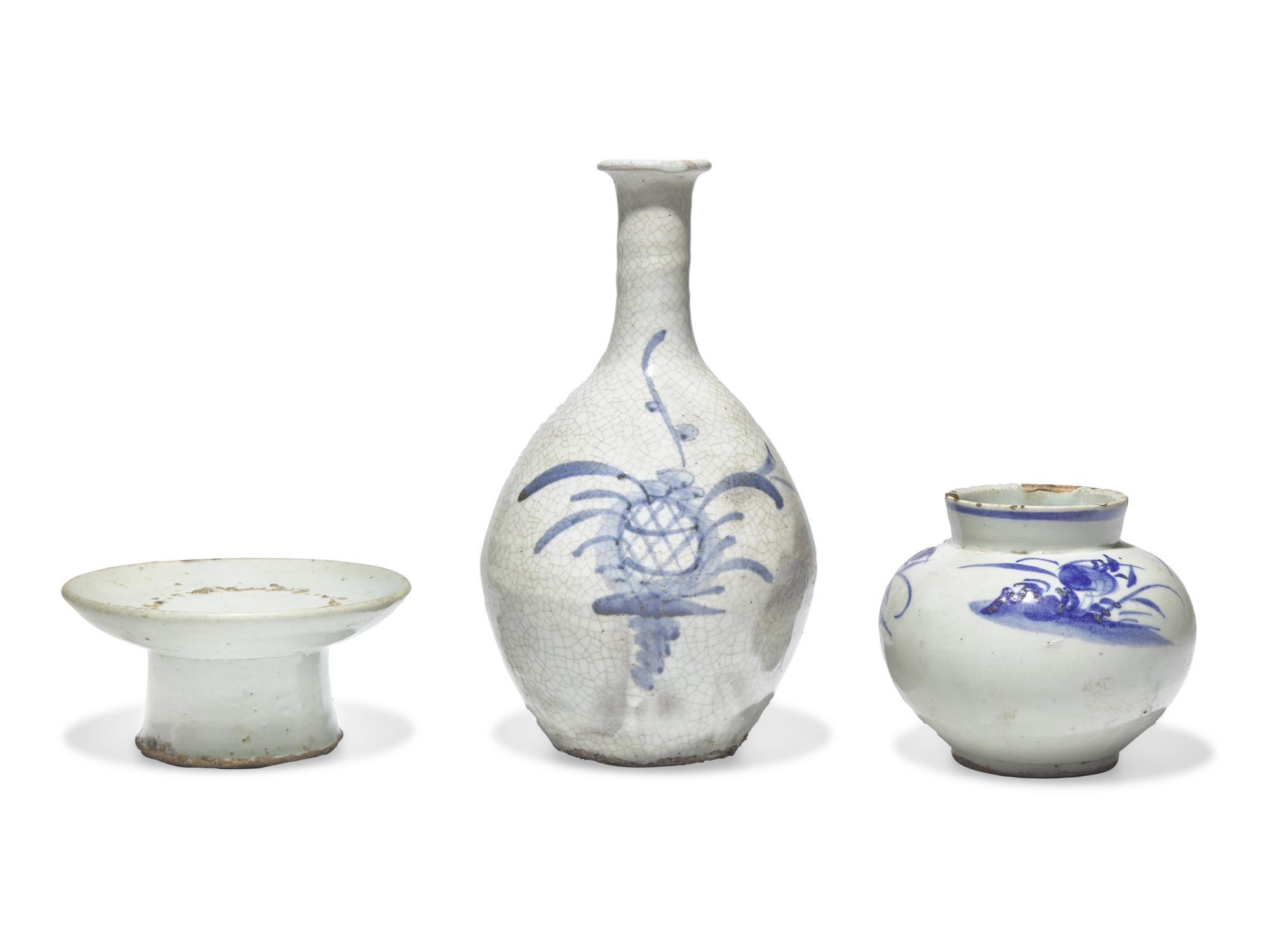 Three Korean Porcelain Vessels