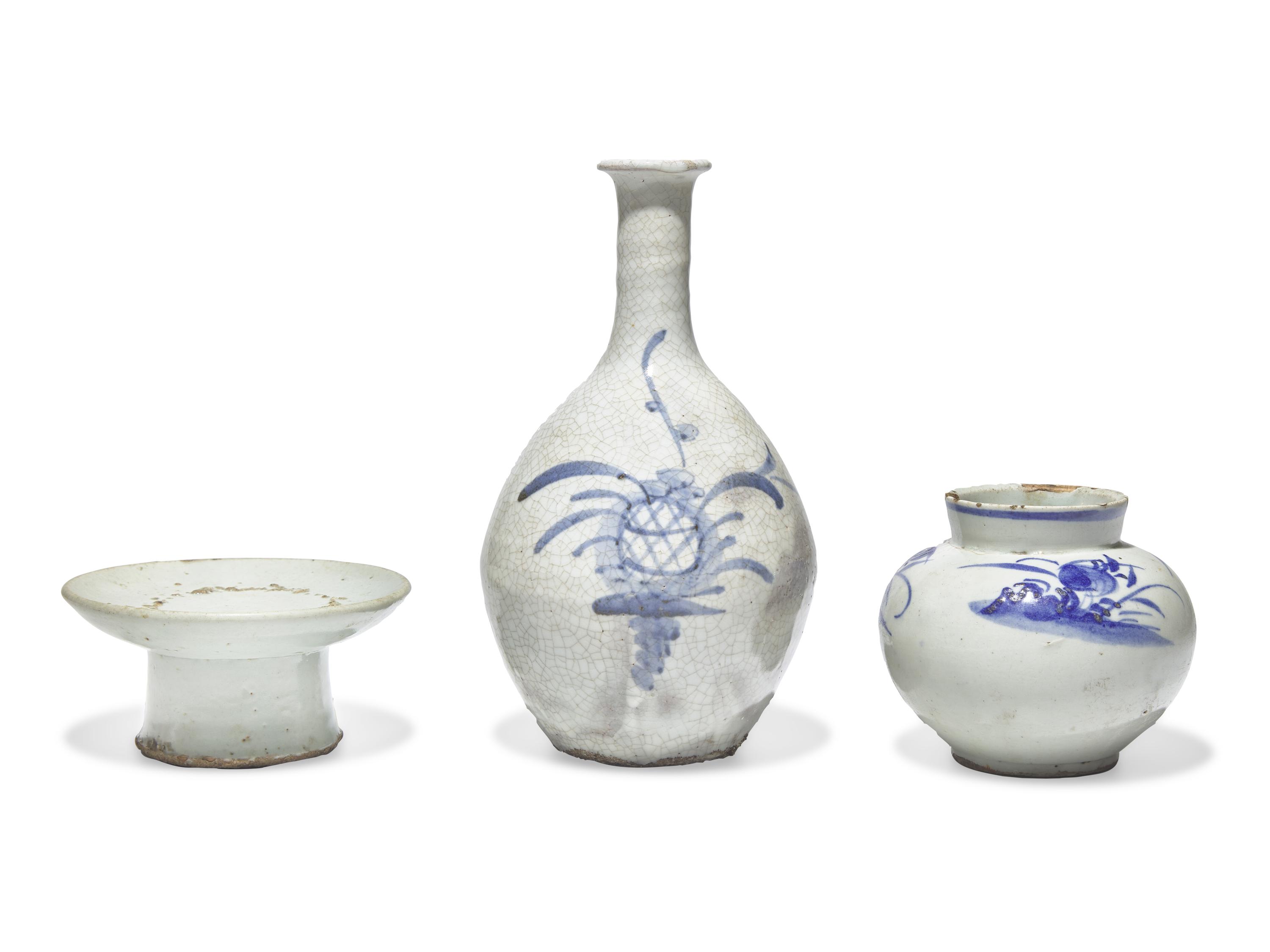 Three Korean Porcelain Vessels