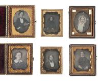 [EARLY PHOTOGRAPHY]. 30 ninth plate daguerreotype portraits of women of varying ages.