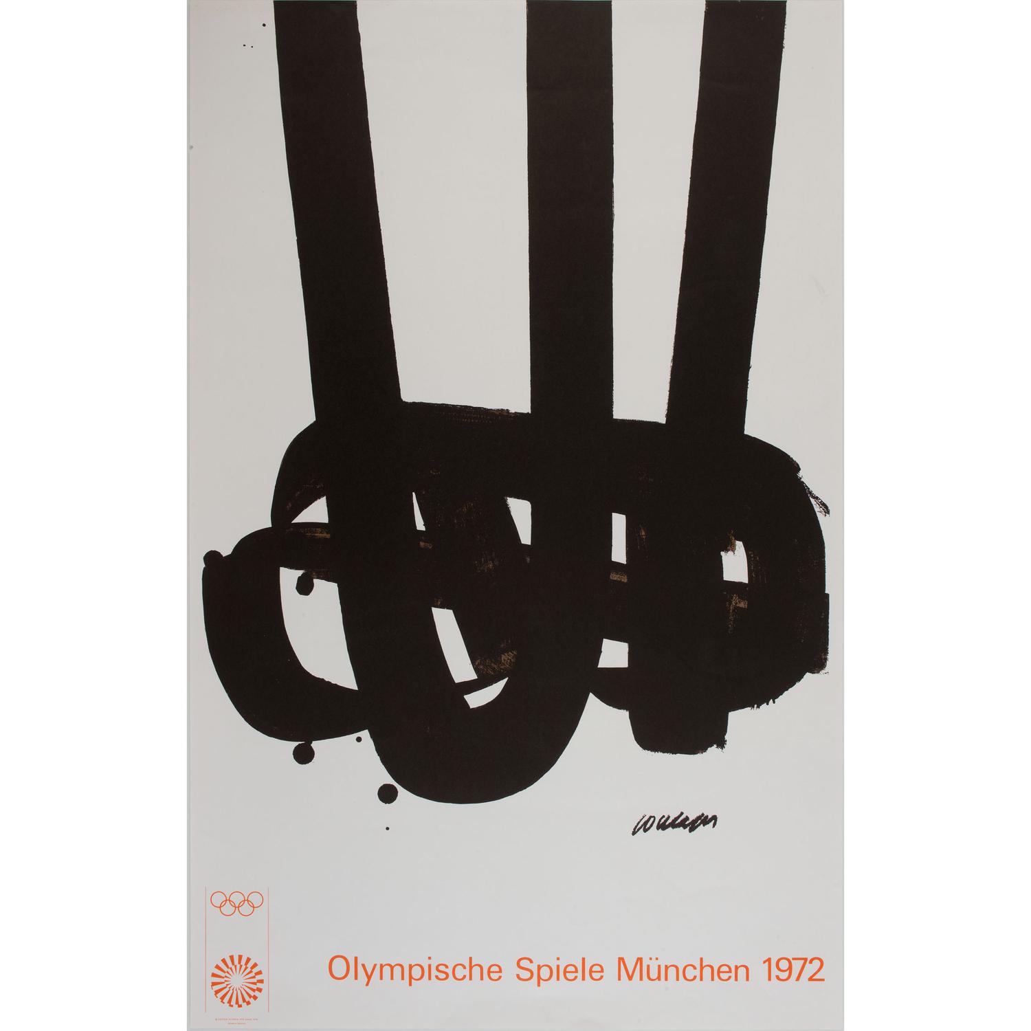 A Pierre Soulages Poster for Olympische Spiele Munchen, 1972