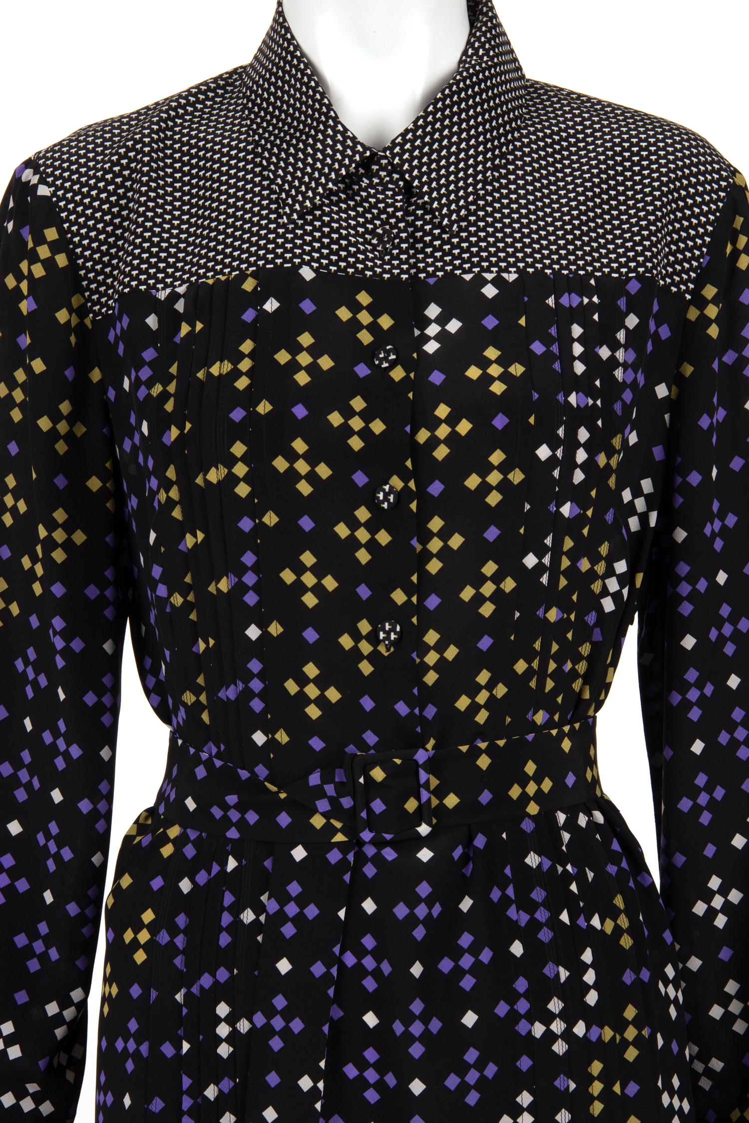 Two Bottega Veneta Silk Printed Dresses with Belts