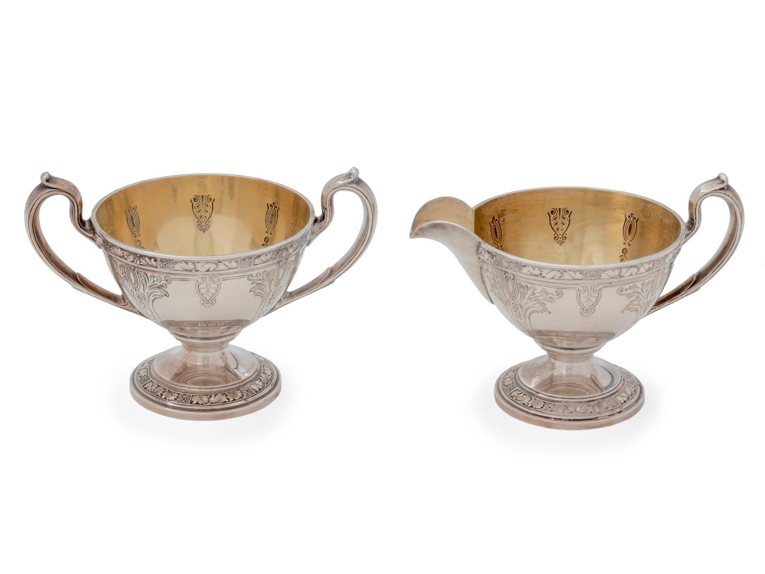 An American Silver Cream and Sugar — Gorham, Providence, RI, 1926