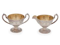 An American Silver Cream and Sugar — Gorham, Providence, RI, 1926
