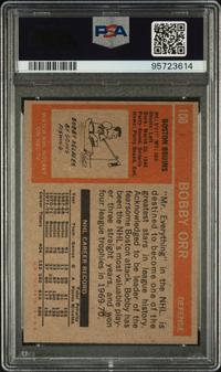 A 1972 Topps Bobby Orr Hockey Card No. 100 (PSA 9 MINT)