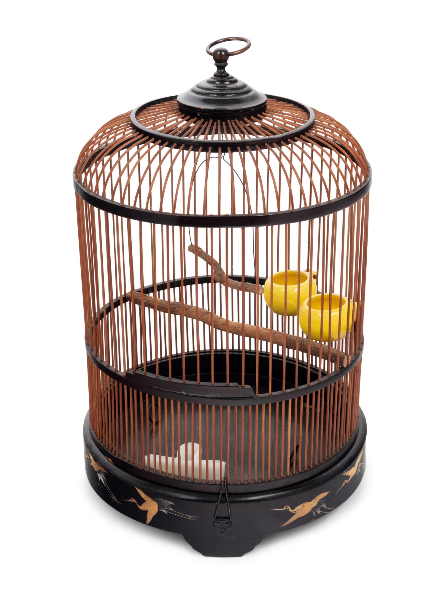 A Japanese Bamboo Bird Cage