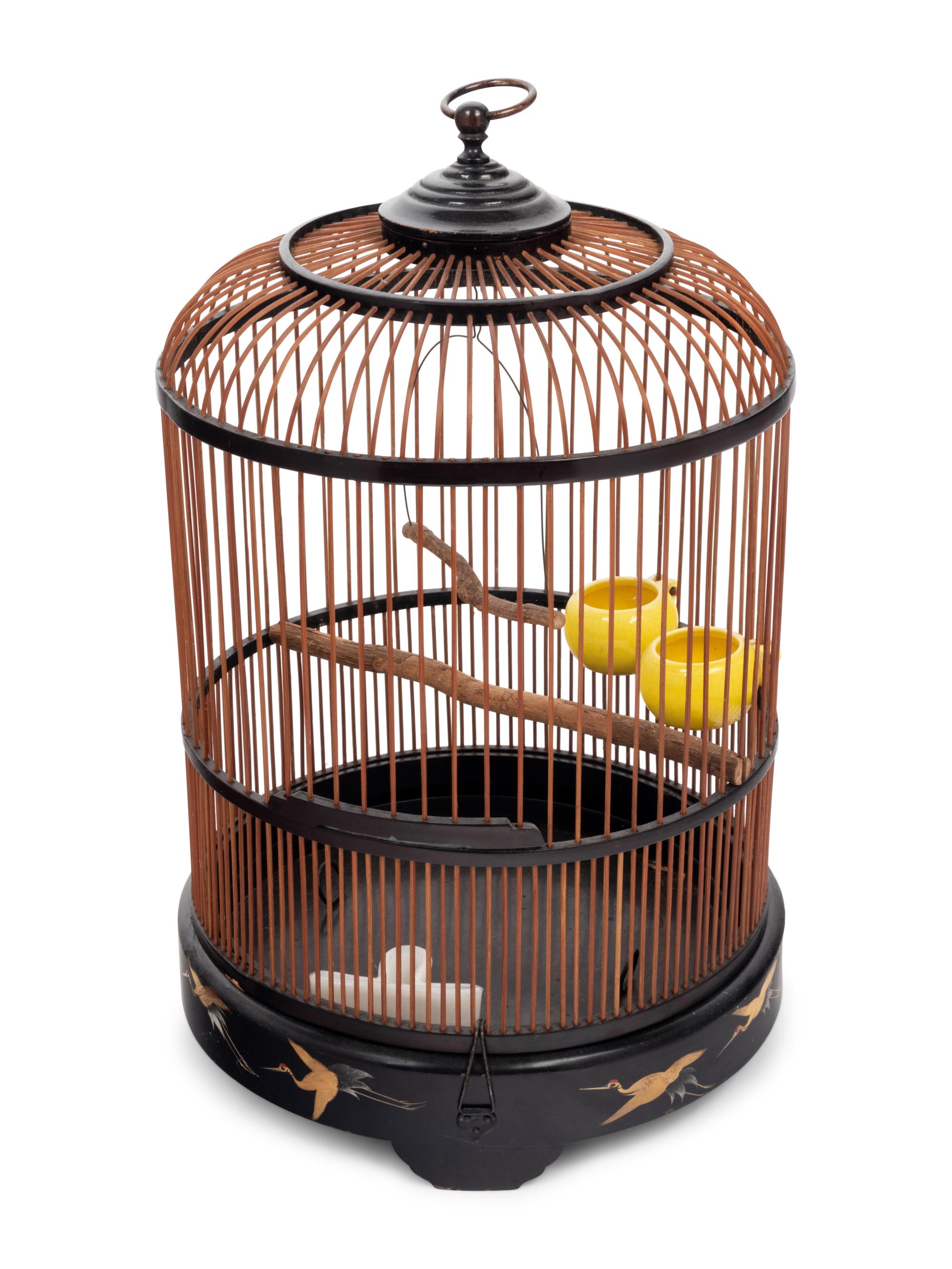 A Japanese Bamboo Bird Cage