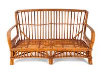 A Contemporary Rattan Settee — 20TH CENTURY