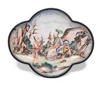 Six Chinese Canton Enamel on Copper Wares