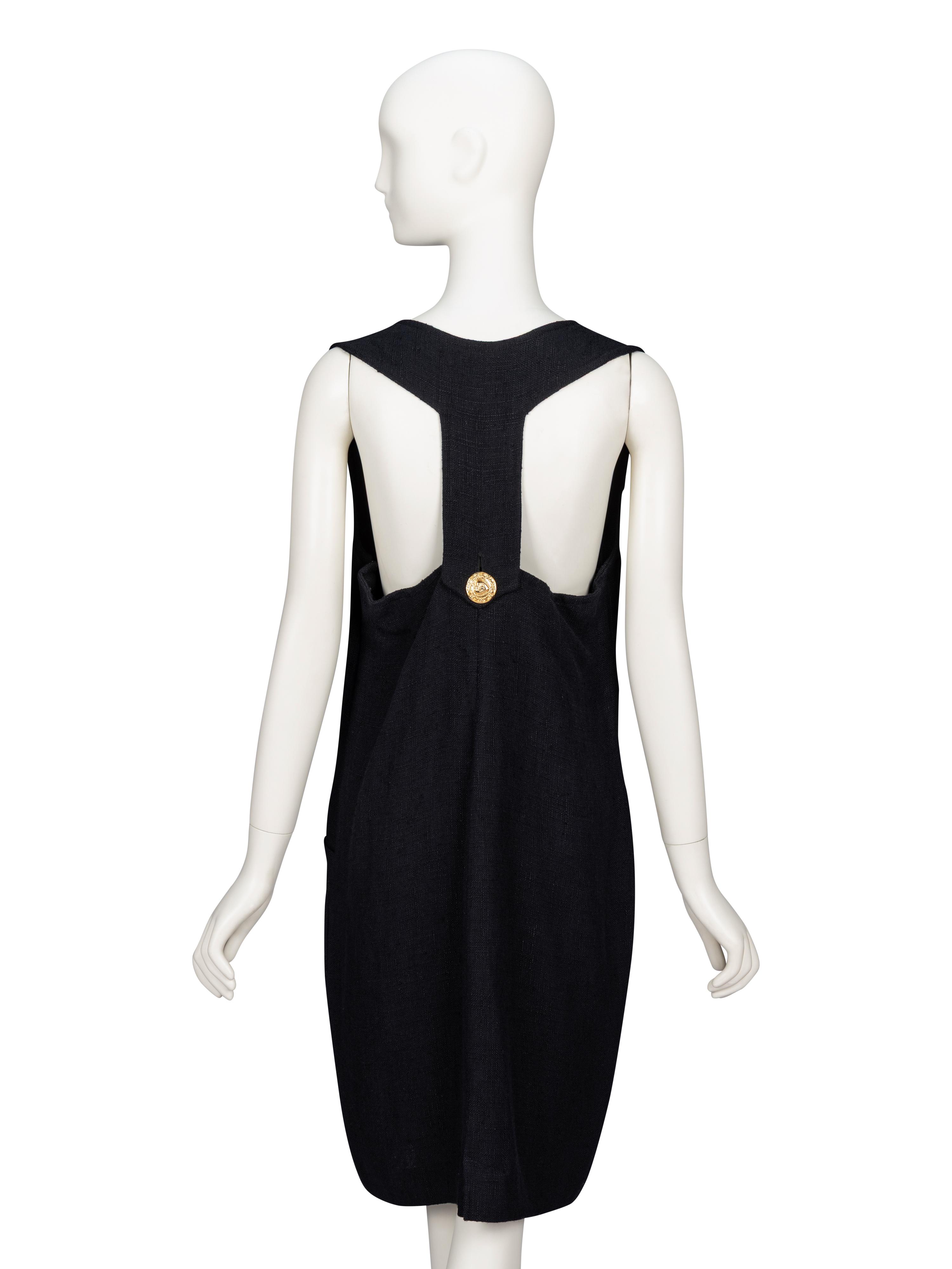 Christian Lacroix, Black Linen Dress & Jacket Ensemble