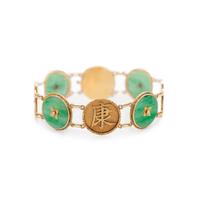 YELLOW GOLD AND JADE BRACELET