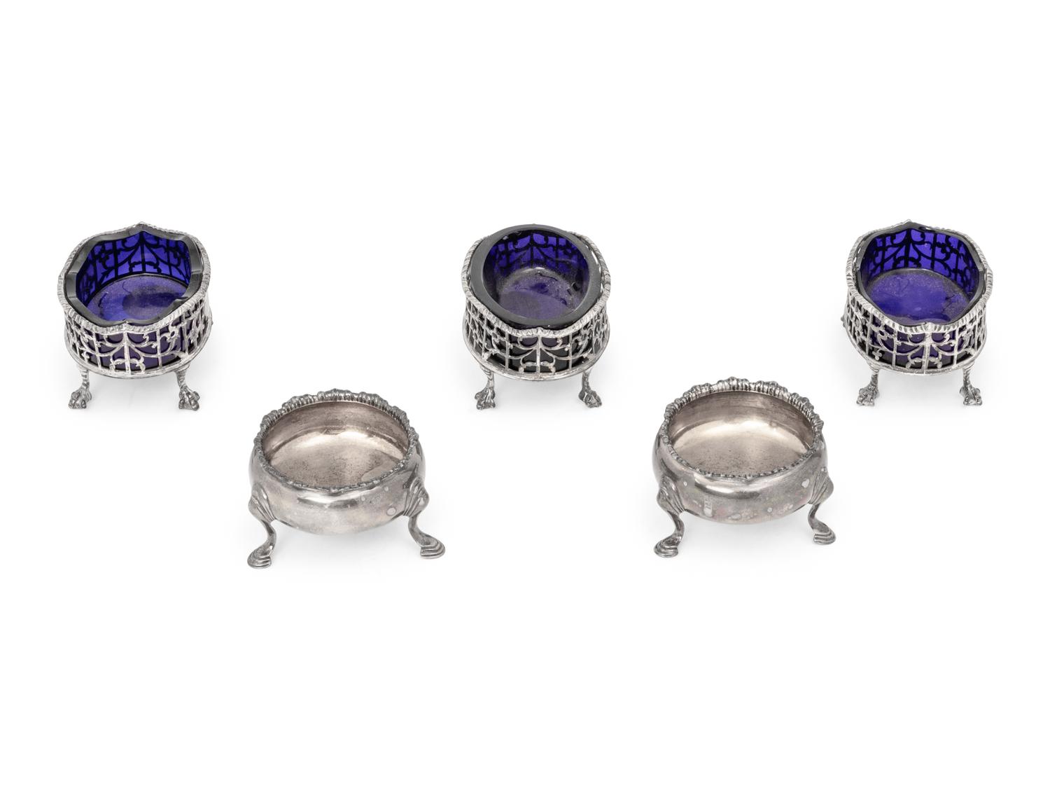Five George III Silver Salt Cellars