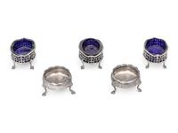 Five George III Silver Salt Cellars