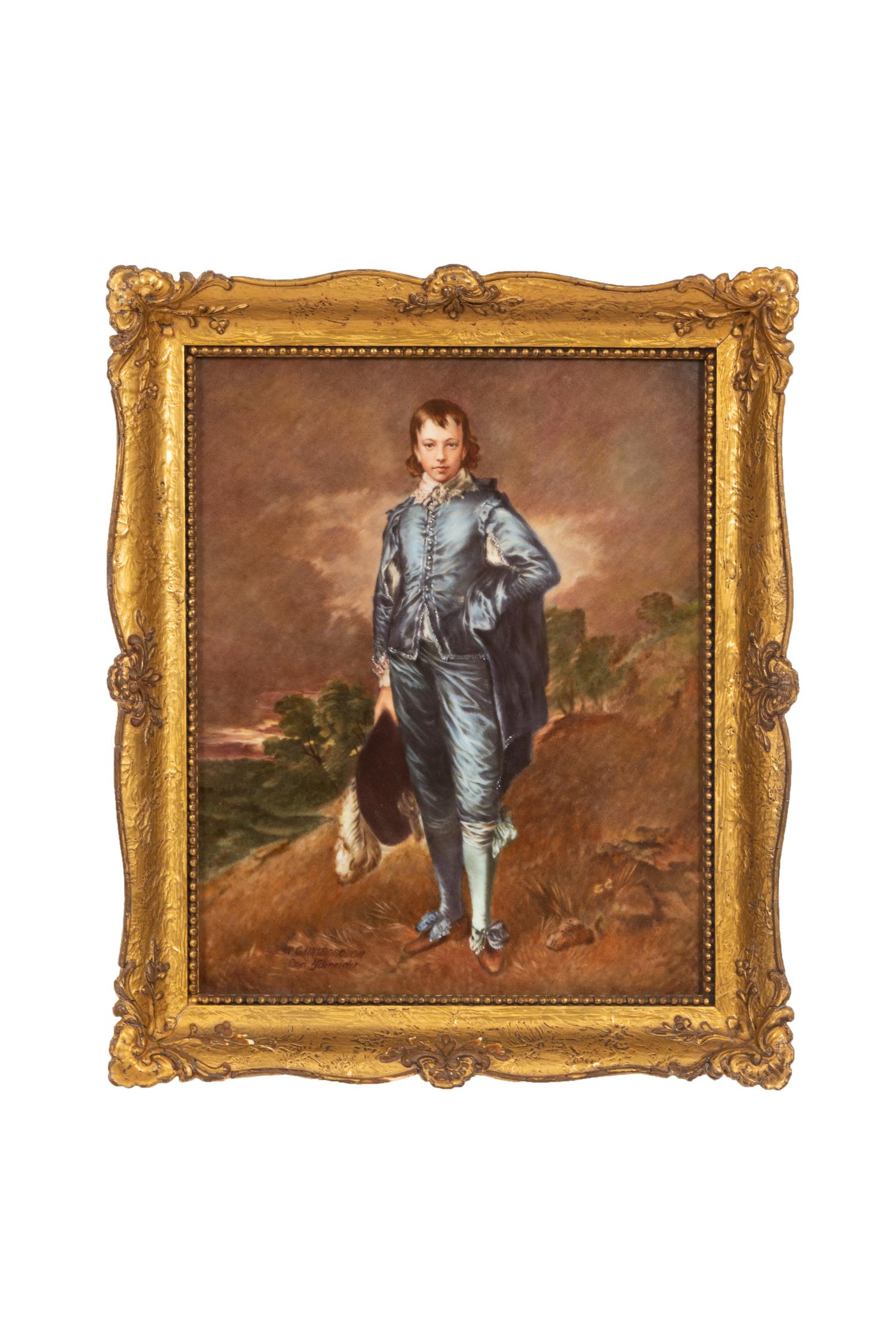 A Rosenthal Painted Porcelain Plaque After Thomas Gainsborough
