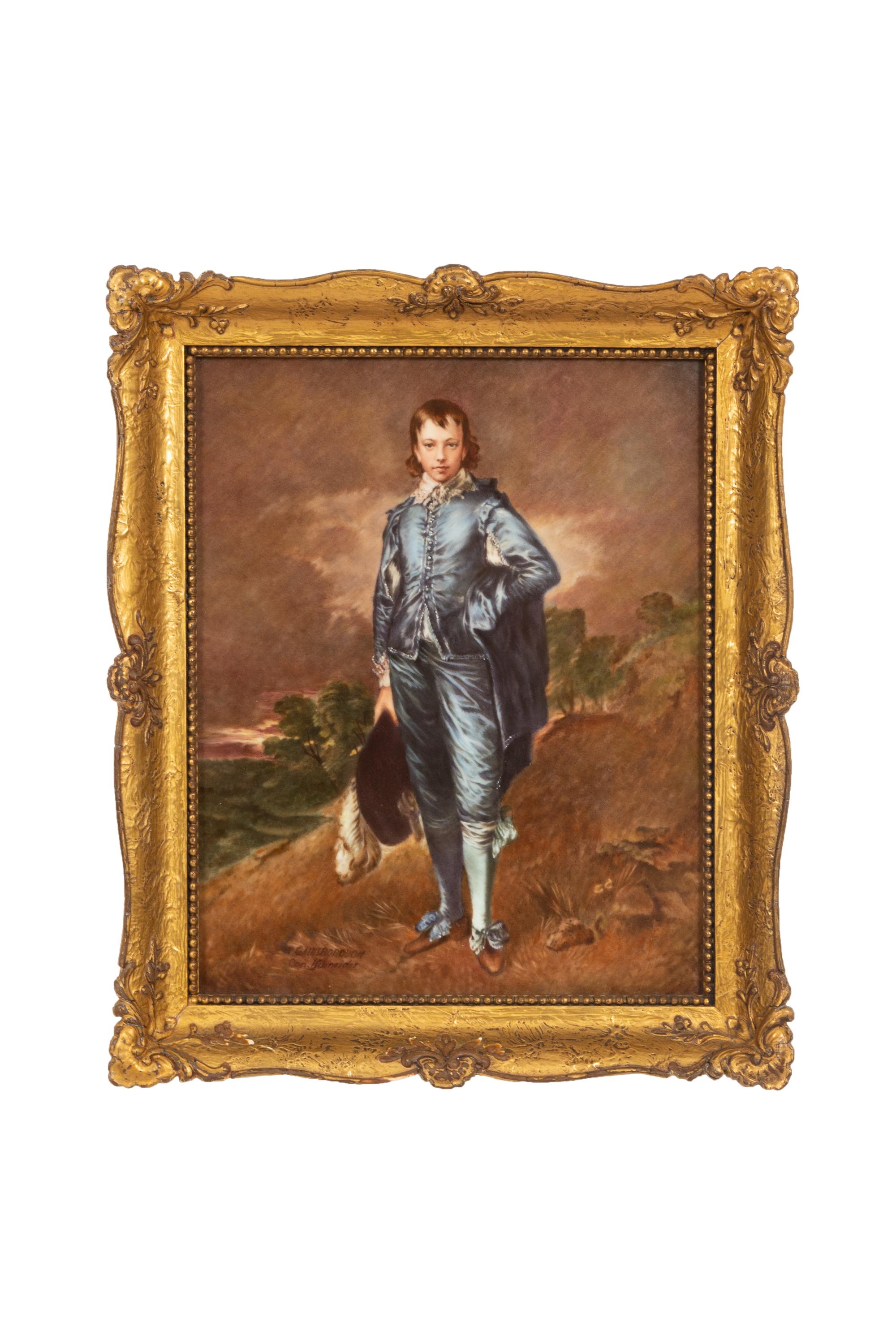 A Rosenthal Painted Porcelain Plaque After Thomas Gainsborough