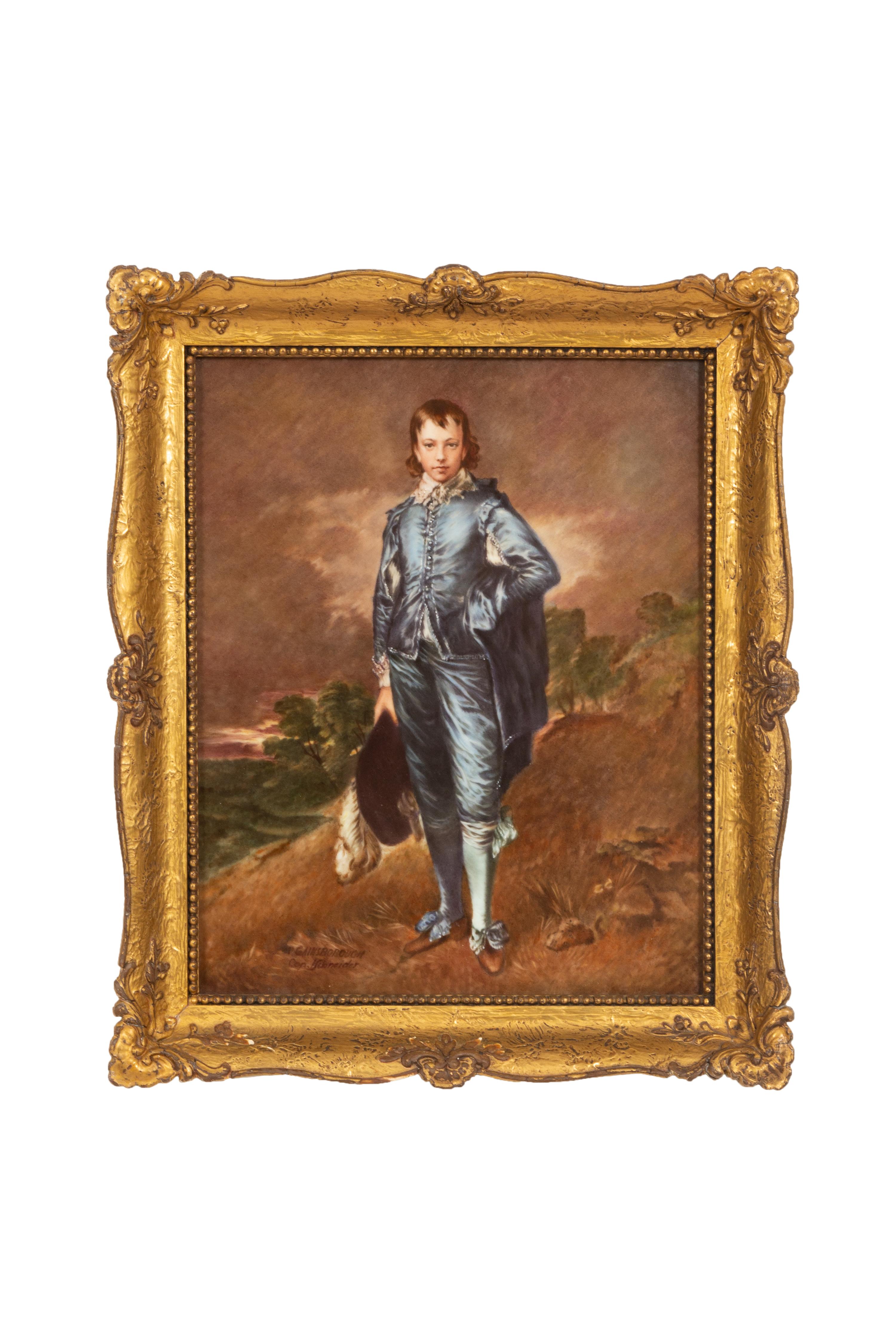 A Rosenthal Painted Porcelain Plaque After Thomas Gainsborough