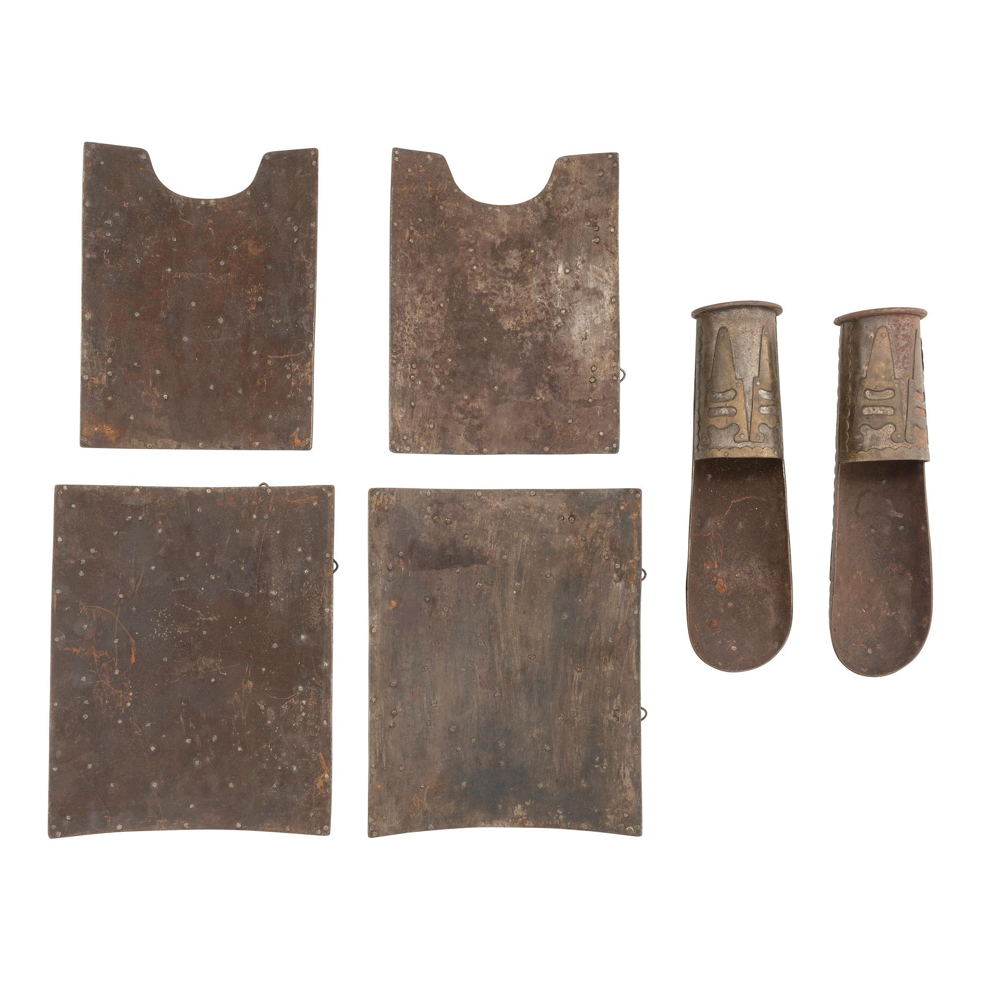 Indian Char Aina Armor with Matching Batzu Bands Featuring Decorative Katar Motifs