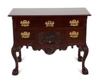 A Pair of George II Style Mahogany Low Boys