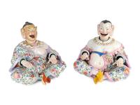 A Pair of Large Meissen Porcelain Nodding Pagoda Figures — LATE 19TH CENTURY