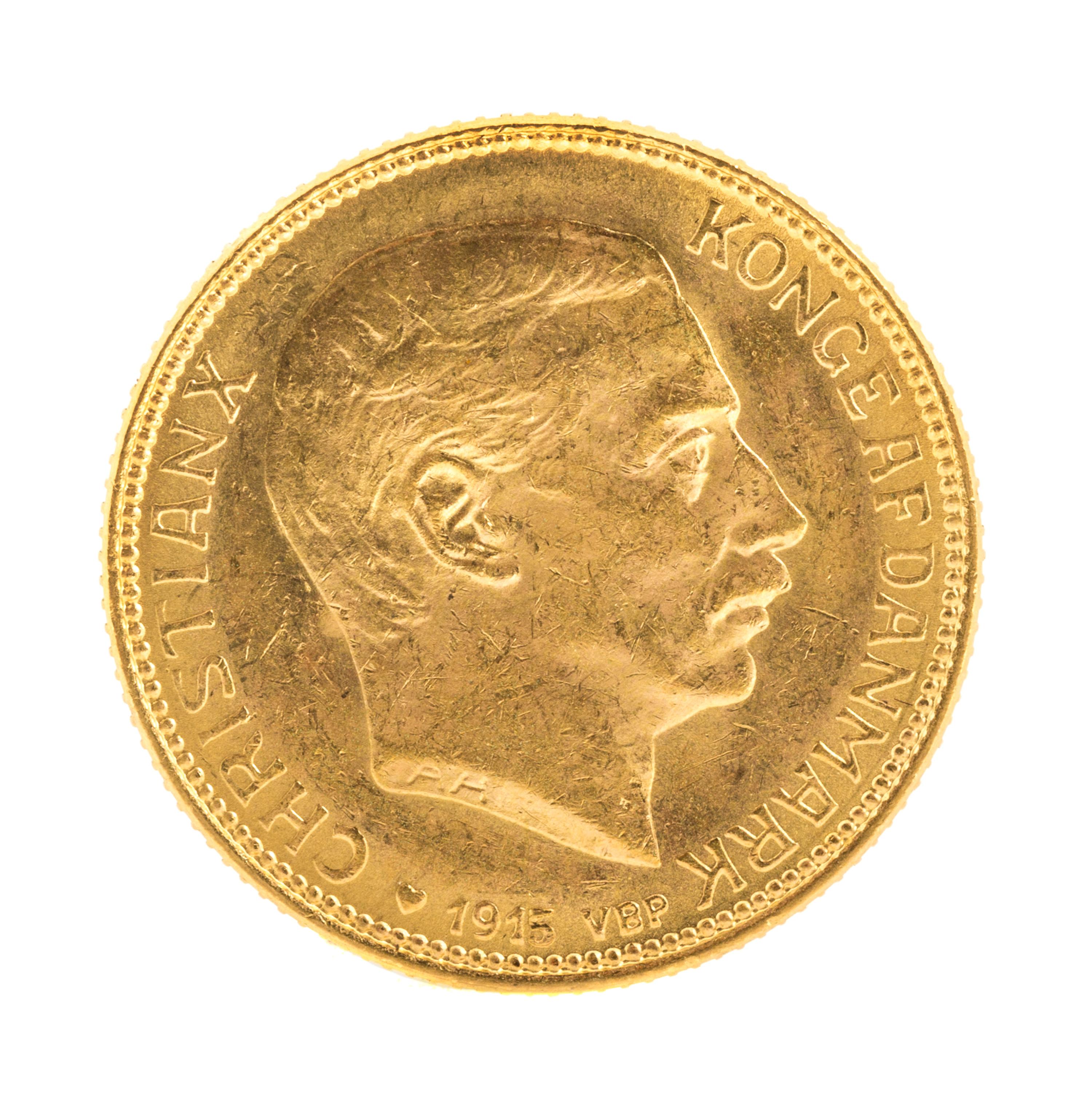Kingdom of Denmark (1915 CE), Gold 10 Kroner — Gold 10 Kroner