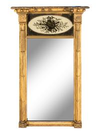 A Classical Giltwood and Églomisé Mirror