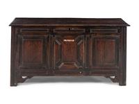 A Charles II Oak Coffer or Mule Chest
