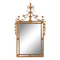 An Italian Painted and Parcel-Gilt Mirror