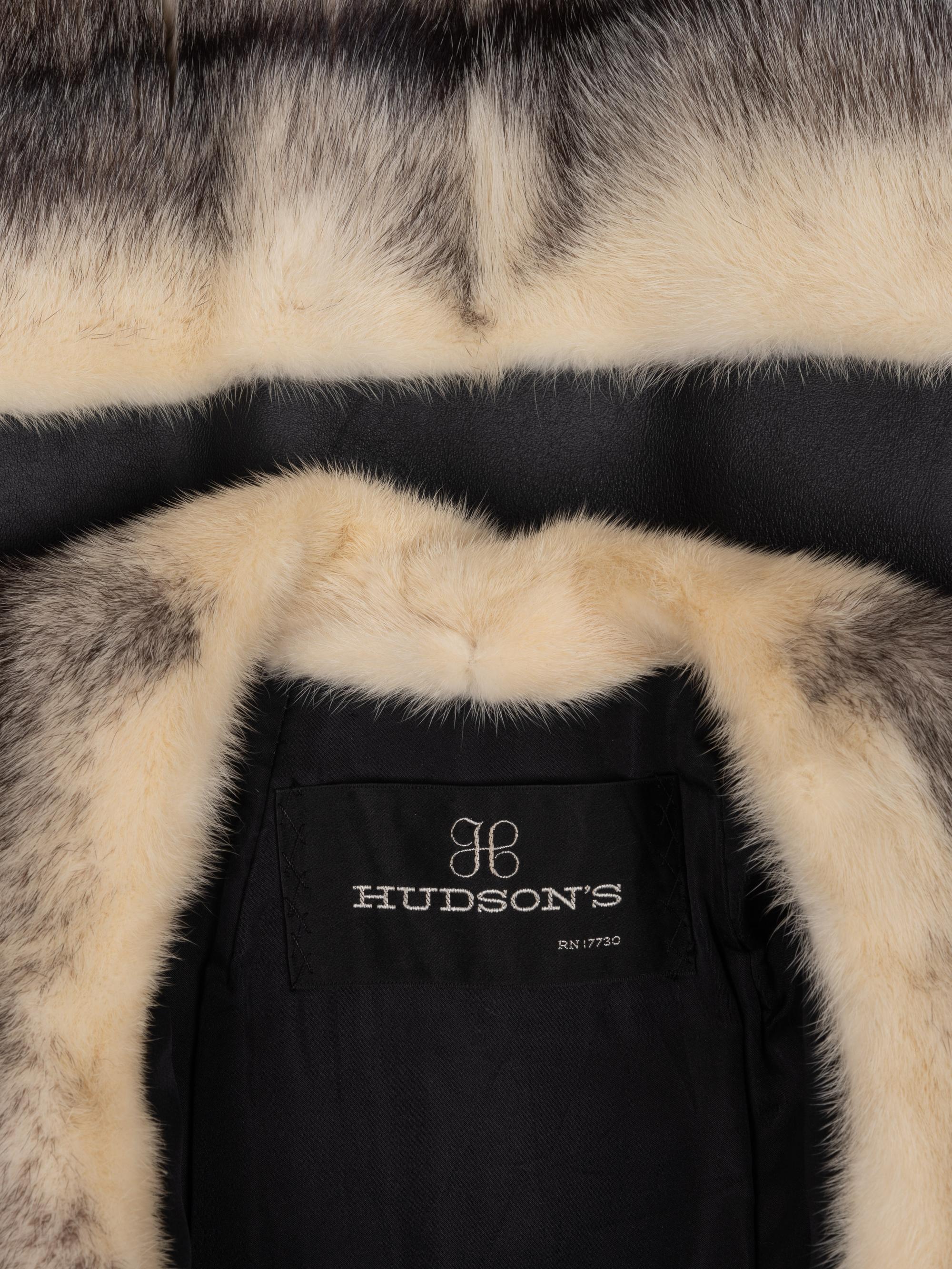 Fox Fur and Leather Belted Coat, 1980-2000s