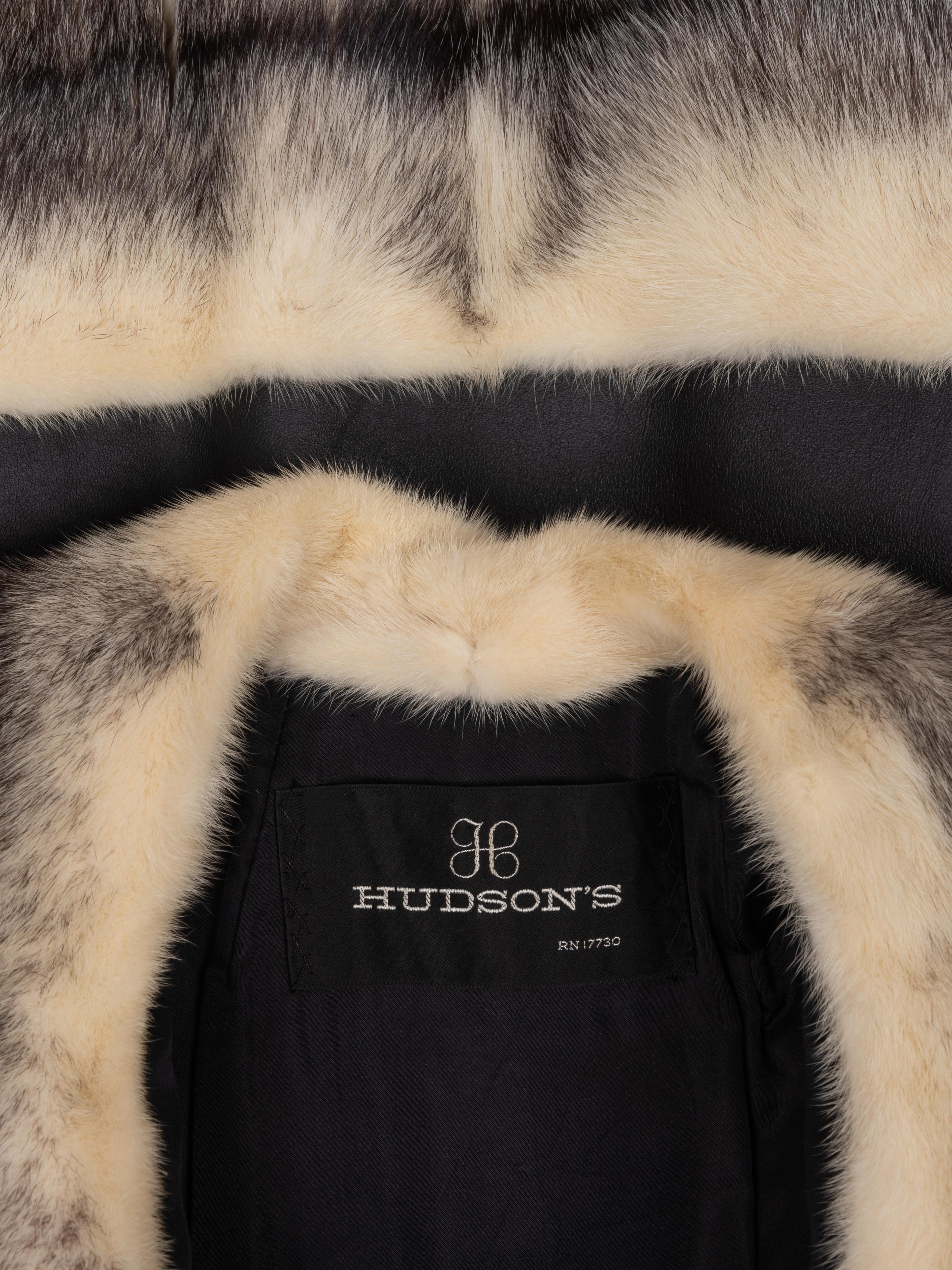 Fox Fur and Leather Belted Coat, 1980-2000s