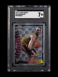 A 1996-97 Topps Chrome Kobe Bryant Youthquake Basketball Card No. YQ15 (SGC 7 NM)