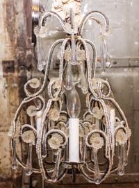 A Beaded Chandelier. Height 16 1/2 inches.