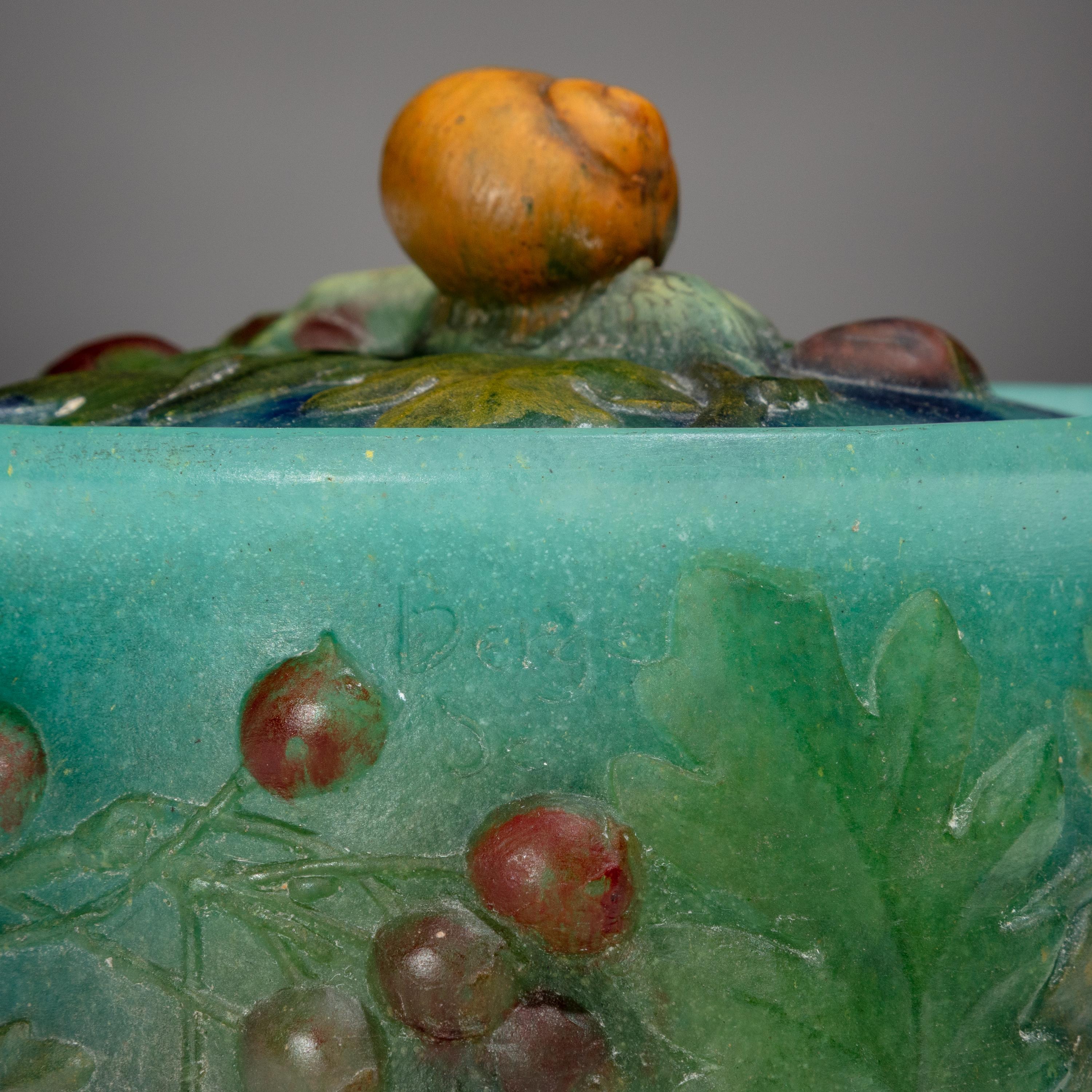 Amalric Walter (French, 1870–1959) — Pâte de Verre Lidded Box