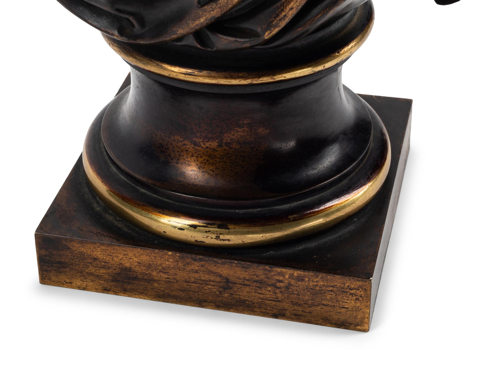 A French Bronze Bust Depicting Mercury Wearing the Patasos