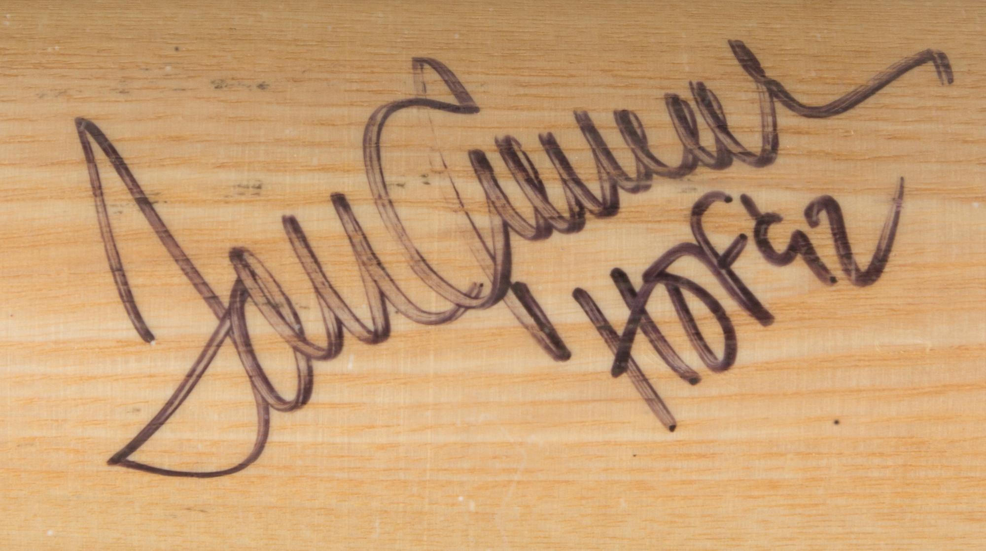 A Tom Seaver Autographed Baseball Bat Length of display case 63 3/4 inches.