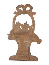 Two American Painted Iron Door Stops