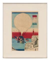 A Japanese Woodblock Print with Balloon