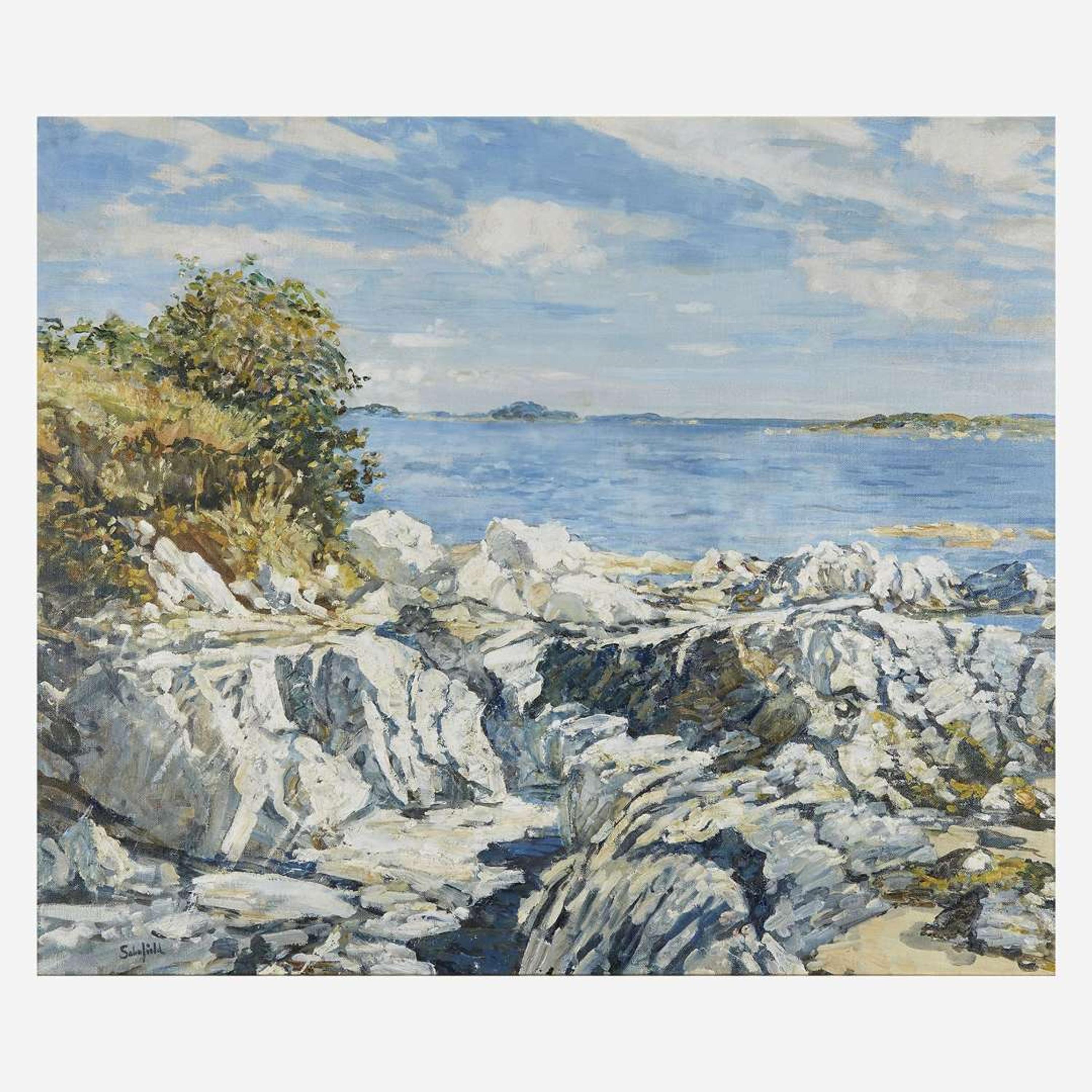 Walter Elmer Schofield (American, 1867–1944) Rocks and Sea, Chebeague Island, Maine