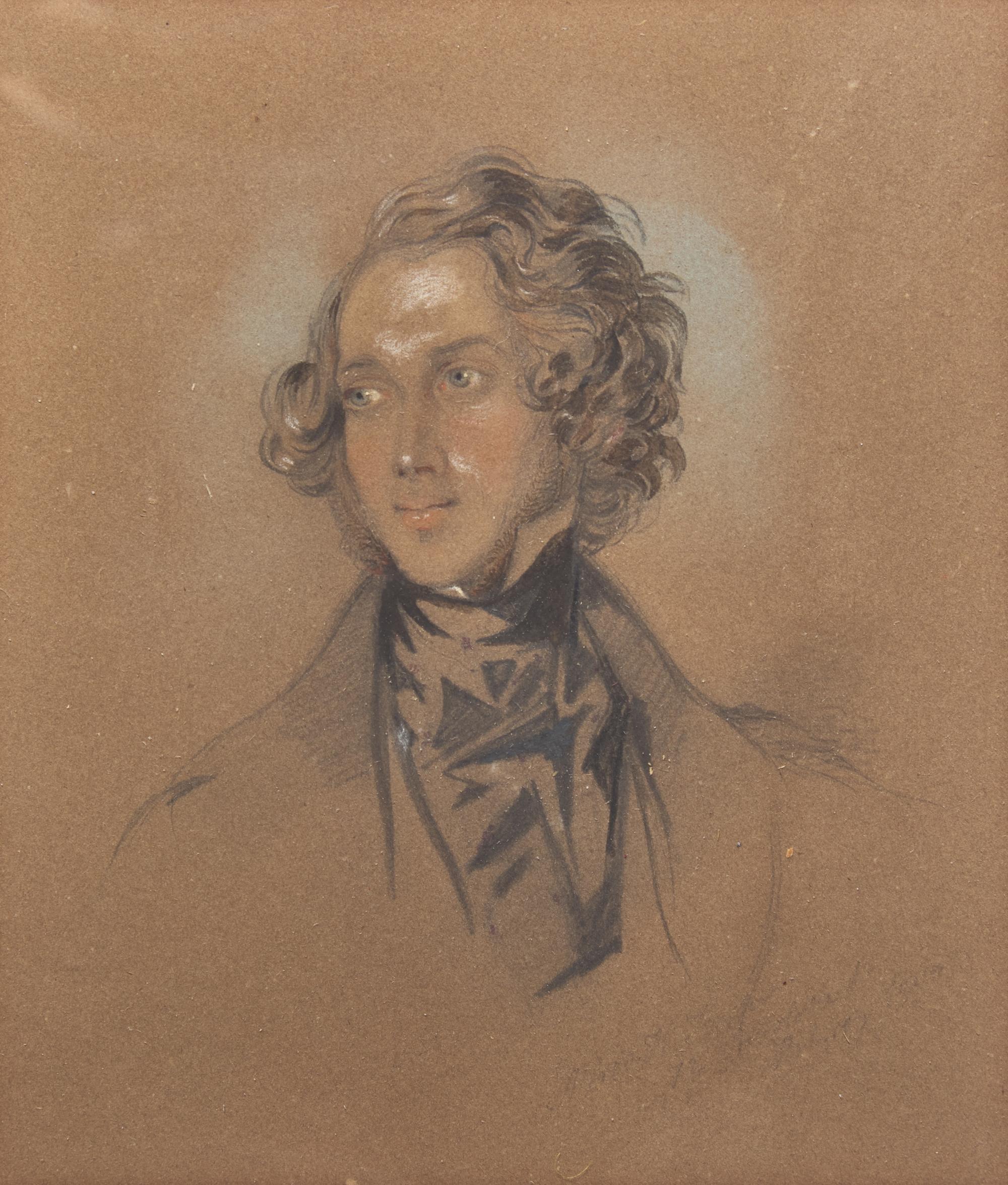 [Literature] [Dickens, Charles]. Taylor, Alfred Henry. Original Pencil and Wash Portrait, with an Autograph Letter, signed