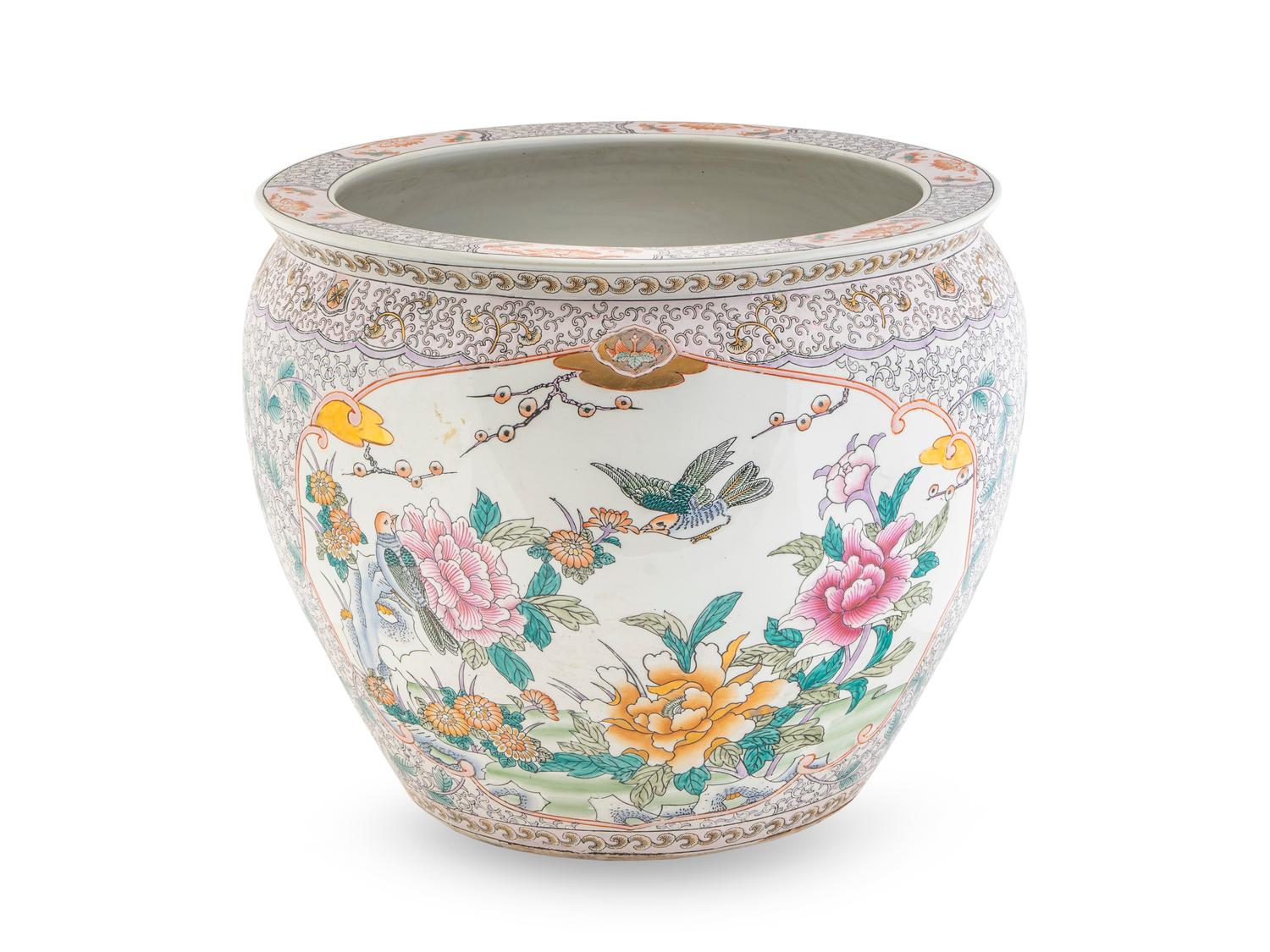 A Pair of Chinese Porcelain Jardinieres — 20TH CENTURY